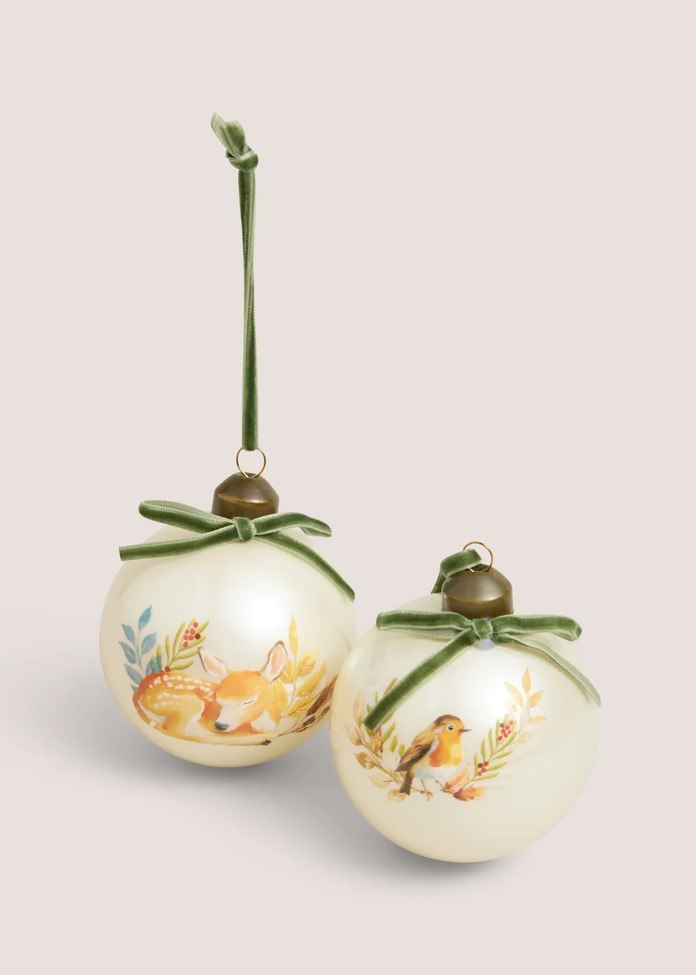 6 Pack Animal Glass Baubles Image 2