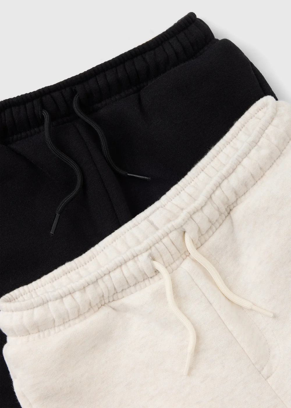 2 Pack Boys Oatmeal & Black Wide Leg Joggers (1-8yrs) - 1-1.5 Yrs Image 2