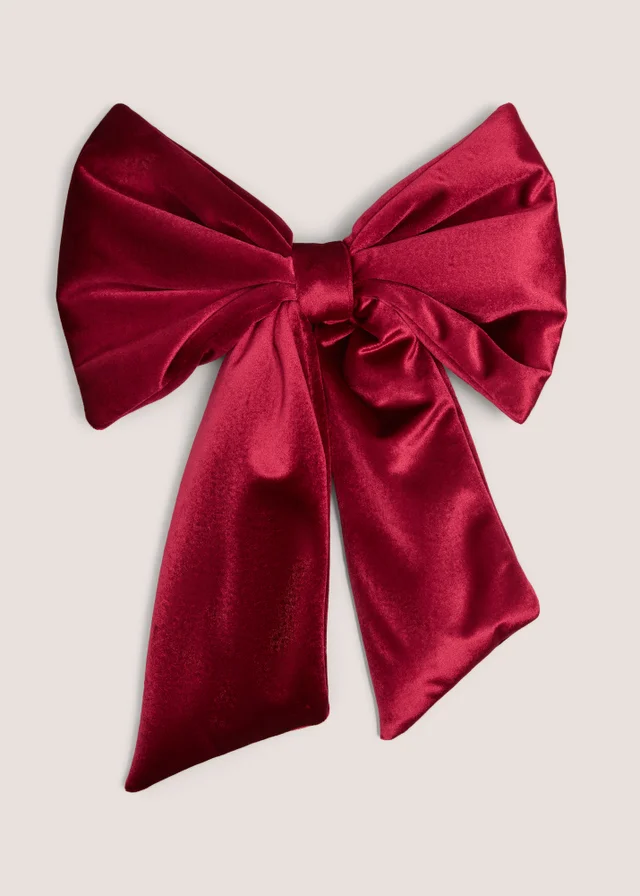 Large Bow Burgundy Decoration