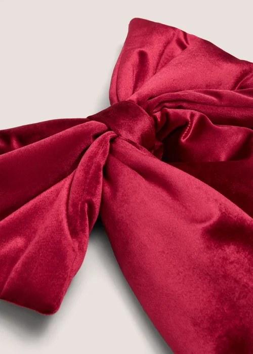 Large Bow Burgundy Decoration Image 2
