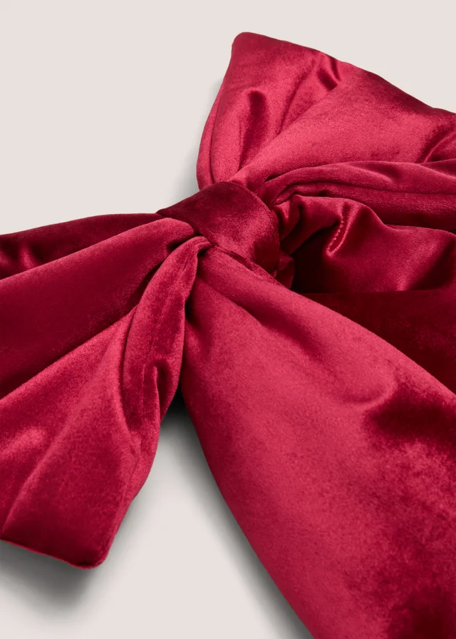 Large Bow Burgundy Decoration