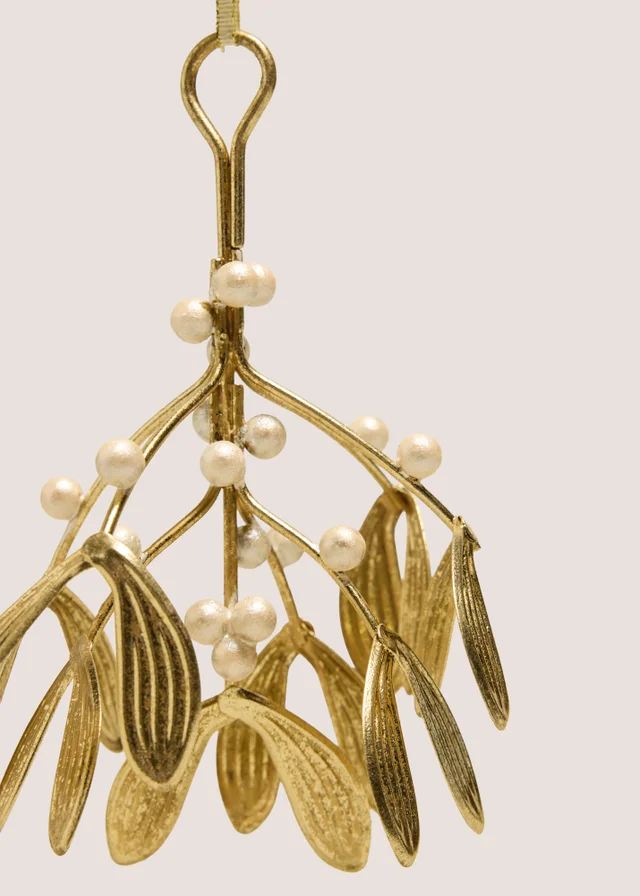 Gold Mistletoe Hanging Decoration