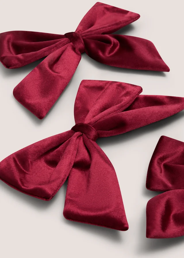 Burgundy 3 Pack Bow Decorations