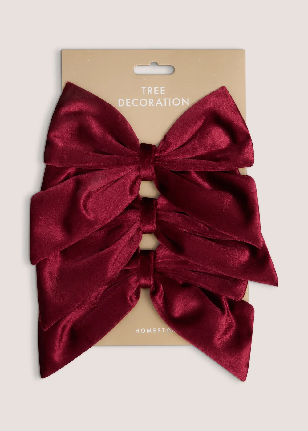 Burgundy 3 Pack Bow Decorations Image 1