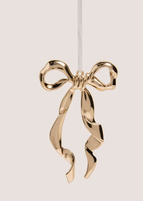 Gold Bow Hanging Decoration Image 2