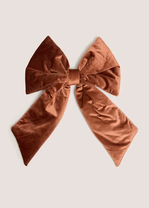 Brown Christmas Bow Decoration Image 1