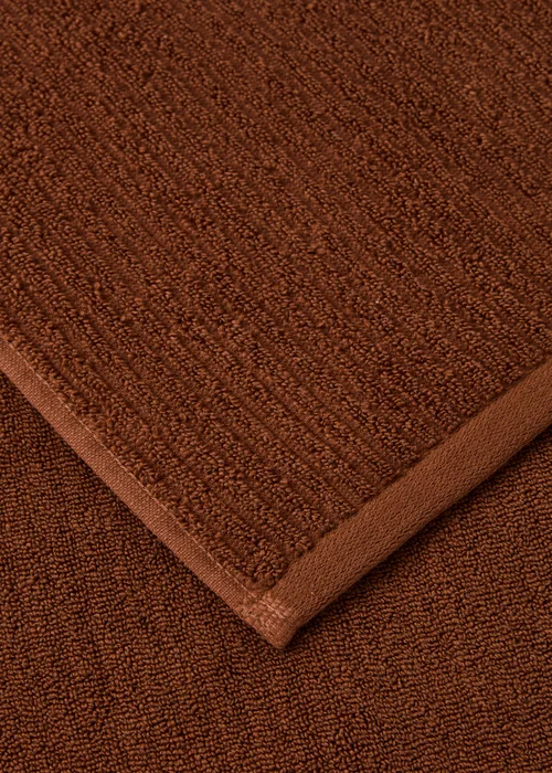 Brown Skinny Rib Towel - Hand Towel Image 3
