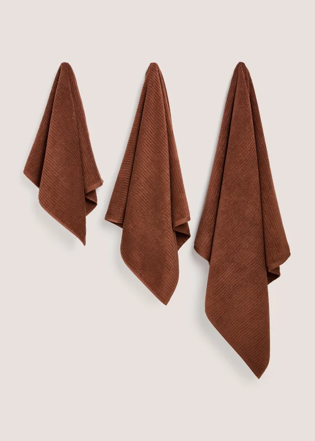 Brown Skinny Rib Towel