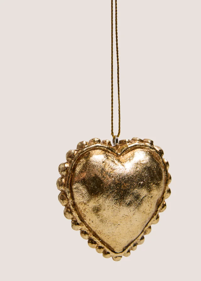Gold Heart Hanging Decoration
