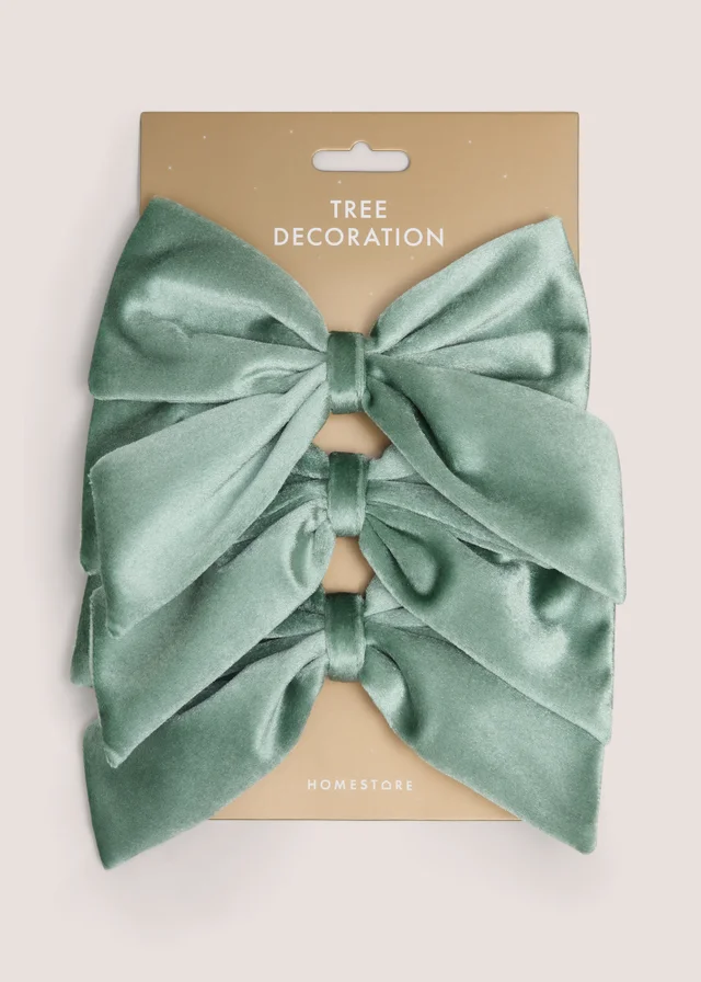 3 Pack Green Small Bows
