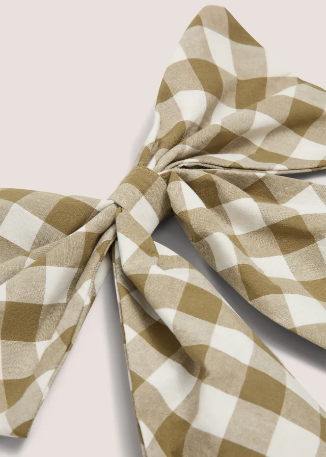 Green Gingham Large Bows