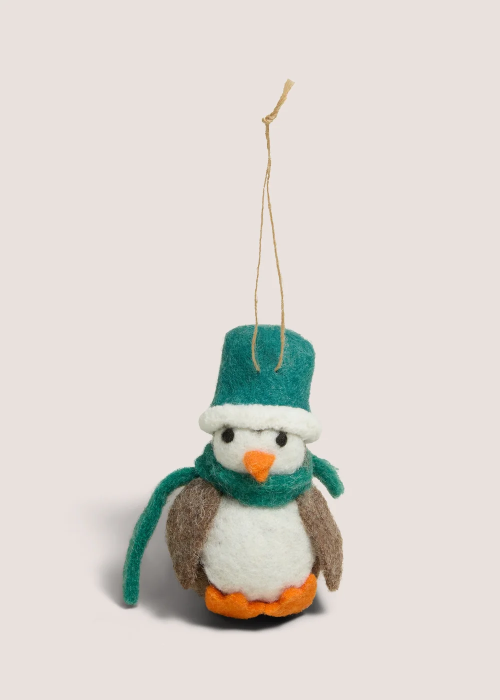 Green Felt Penguin Hanging Decoration Image 1