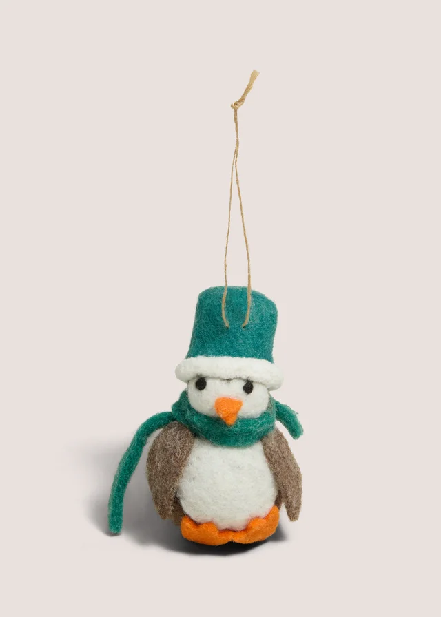 Green Felt Penguin Hanging Decoration