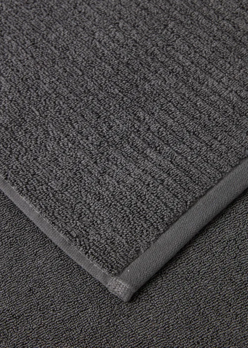 Grey Skinny Rib Towel - Hand Towel Image 2