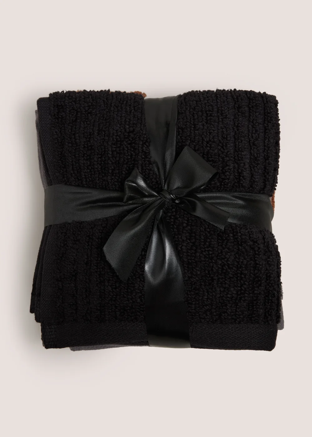 4 Pack Skinny Rib Face Cloths - Face Cloth Image 1