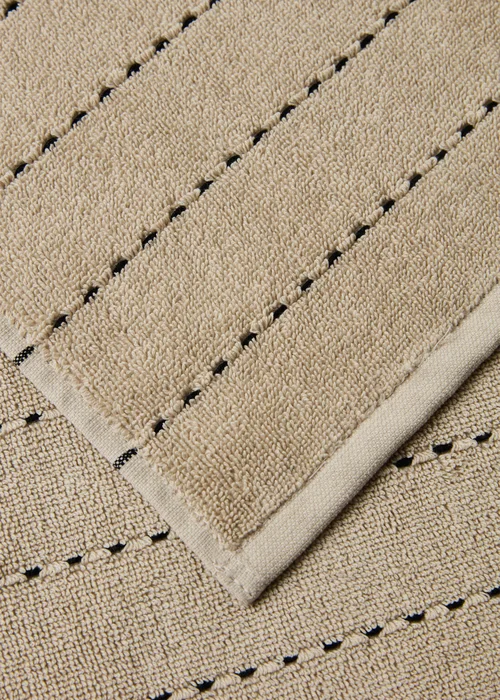 Taupe Rib Stitched Hand Towel - Hand Towel Image 2