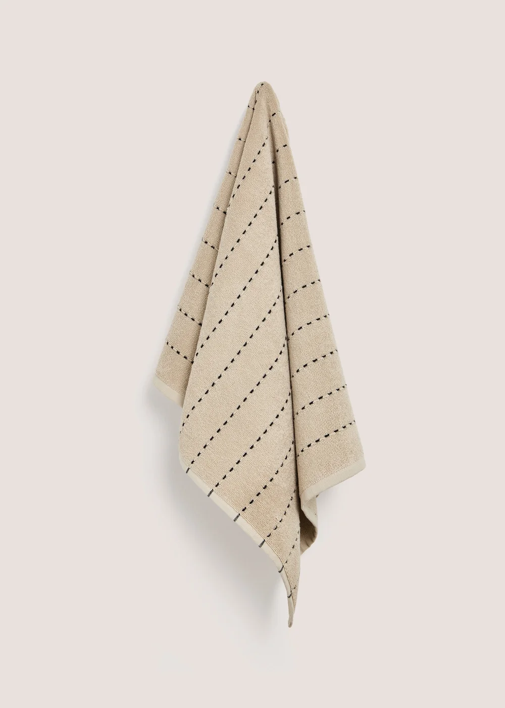 Taupe Rib Stitched Hand Towel - Hand Towel Image 1