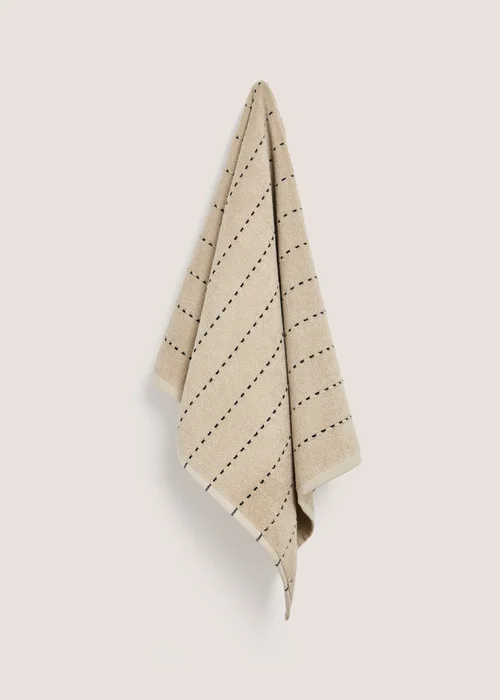 Taupe Rib Stitched Hand Towel - Hand Towel Image 1