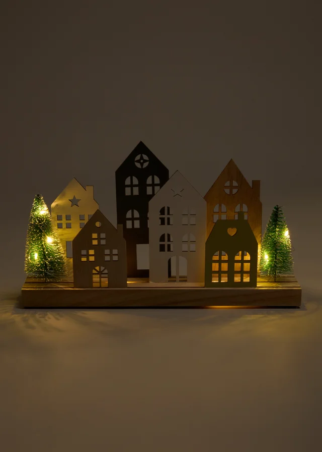 LED Small Wooden Scene