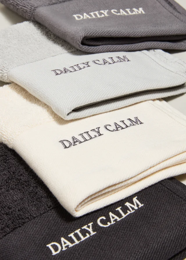 4 Pack Daily Calm Face Cloths