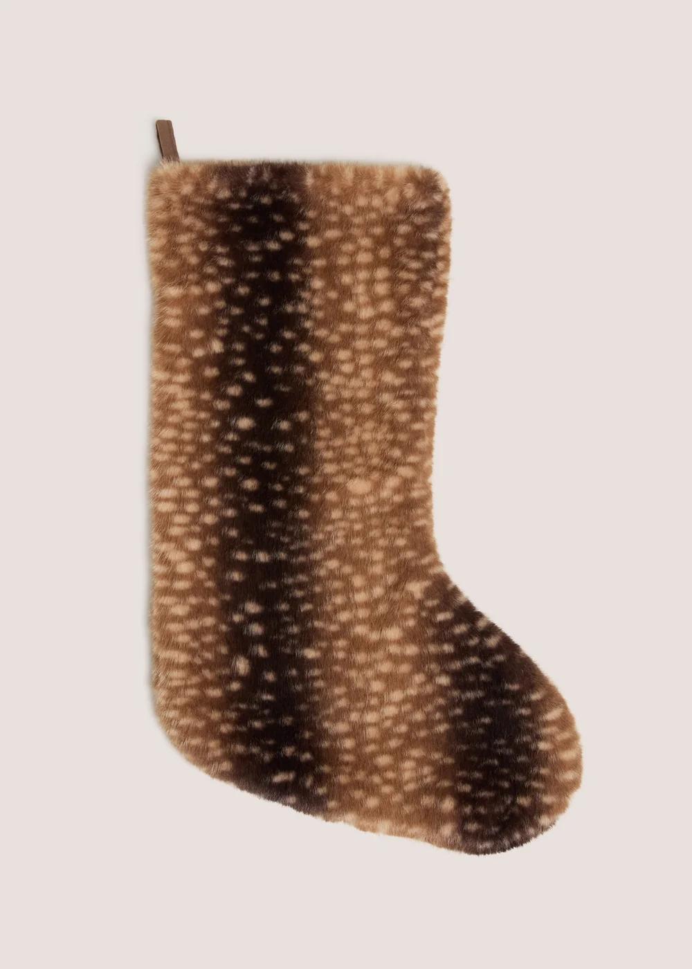 Brown Woodland Deer Print Stocking Image 1