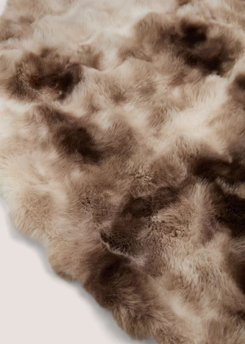 Brown Faux Fur Christmas Tree Skirt Image 3