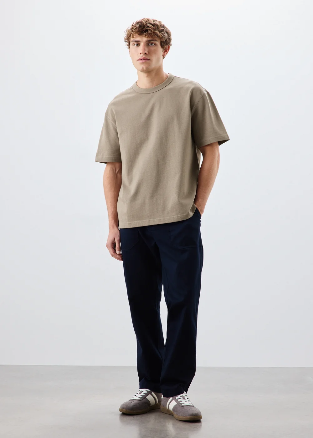 Beige Heavyweight T-Shirt - XS Image 2