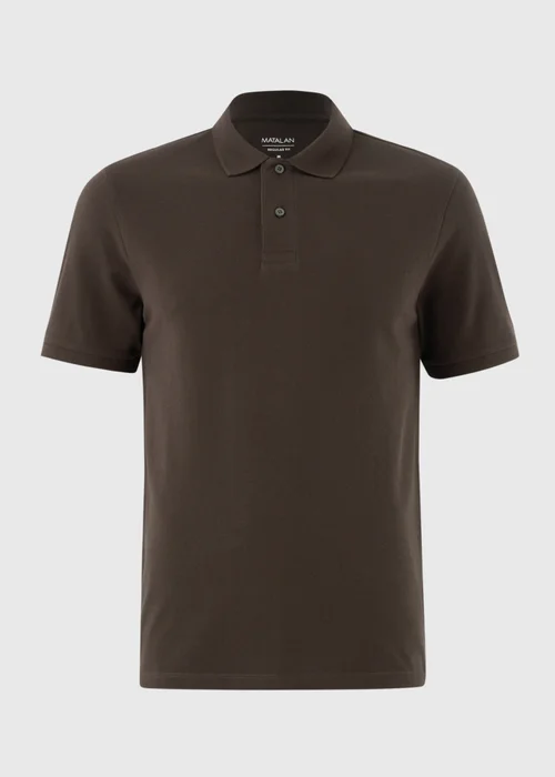 Brown Textured Polo Shirt - XS Image 4