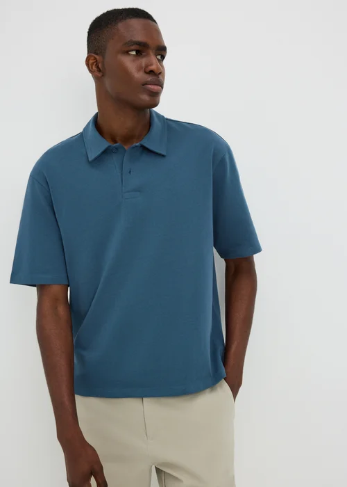 Blue Heavyweight Polo Shirt - XS Image 1
