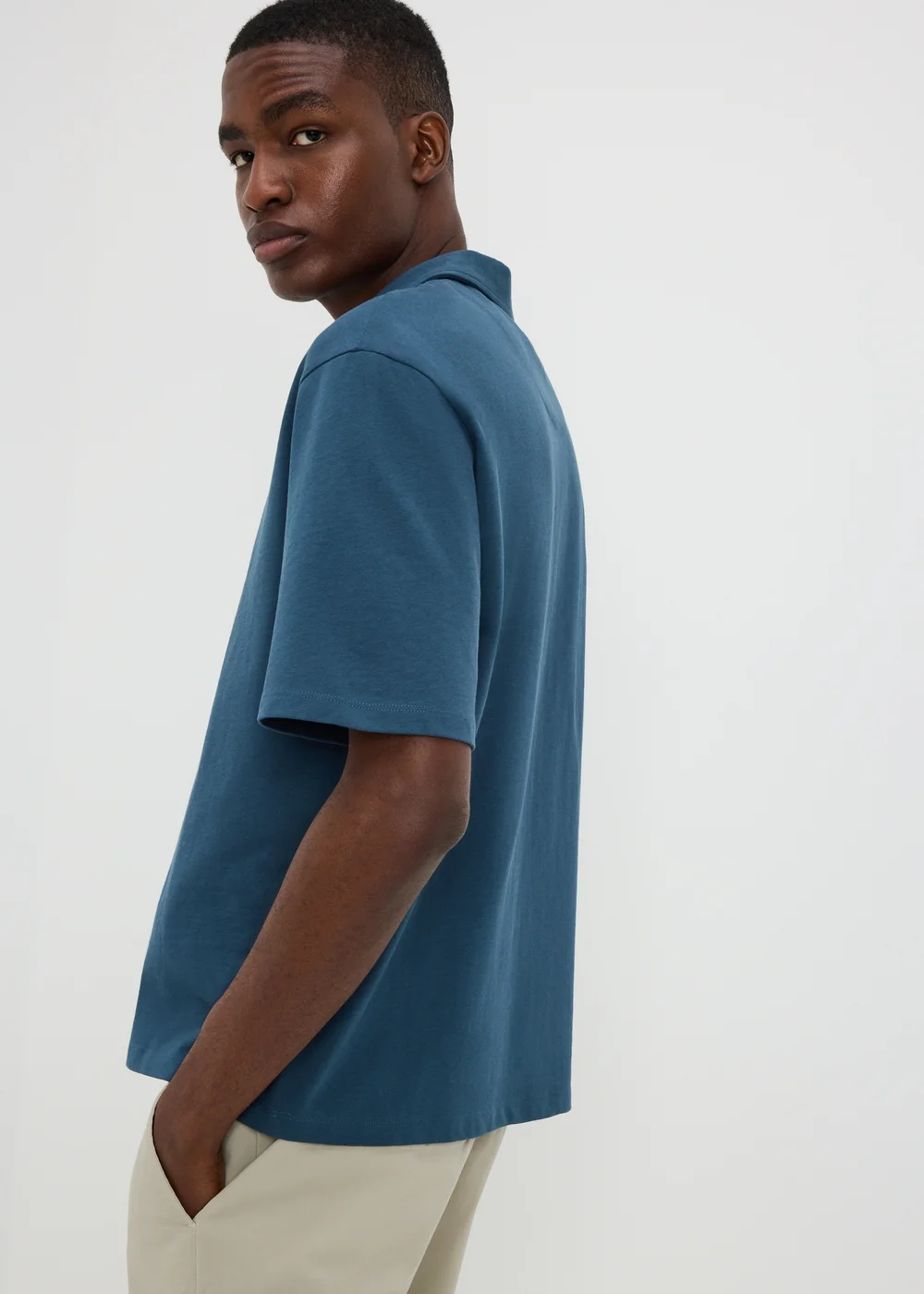 Blue Heavyweight Polo Shirt - XS Image 2