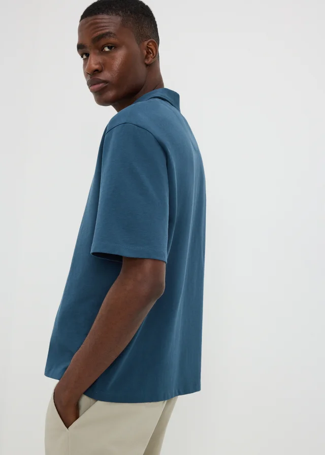 Blue Heavyweight Polo Shirt