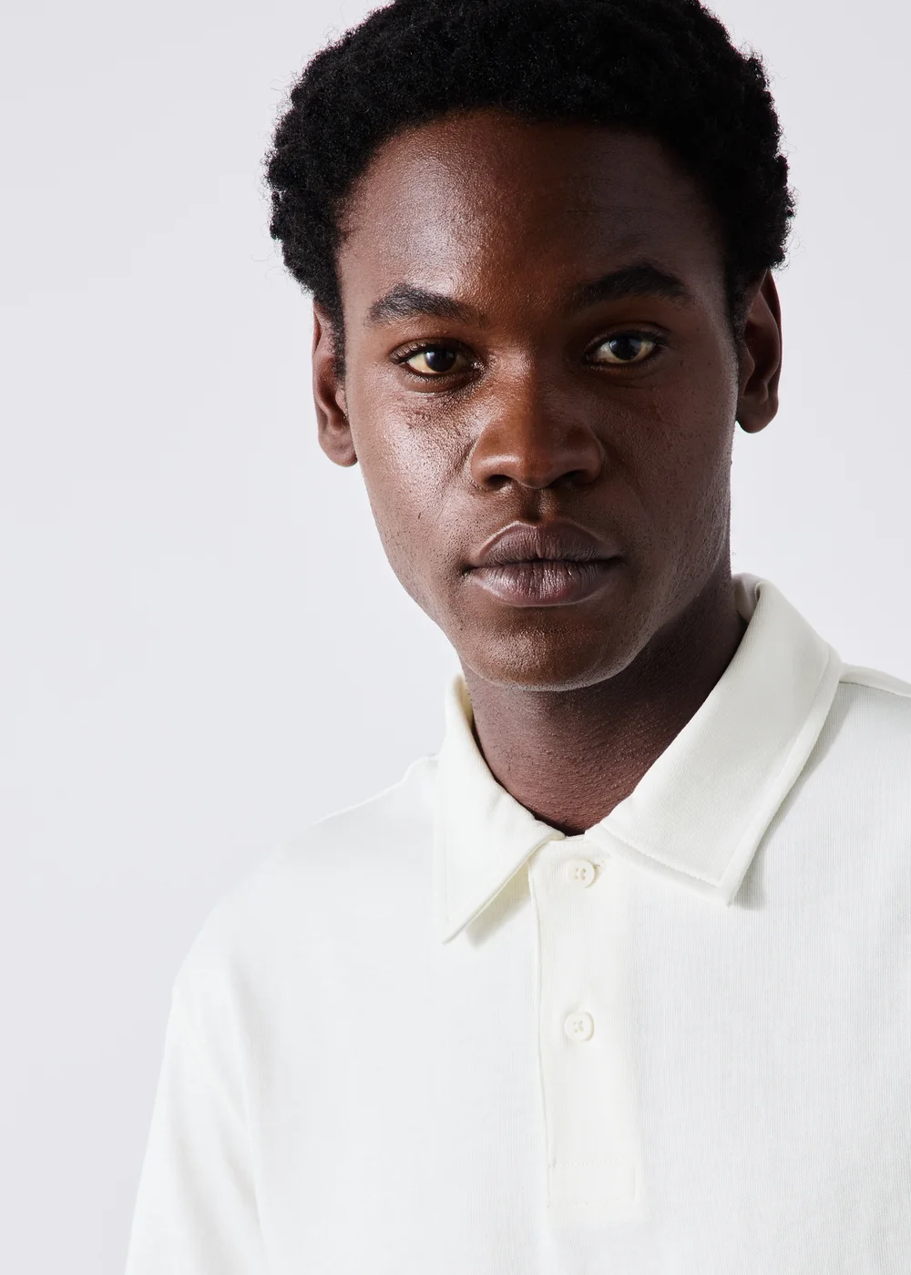 Ecru Heavyweight Polo Shirt - XS Image 2