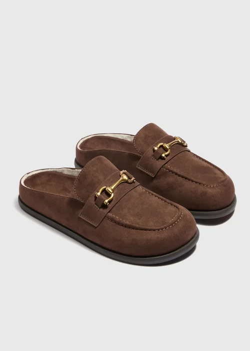 Brown Closed Toe Mule - 3 Image 3