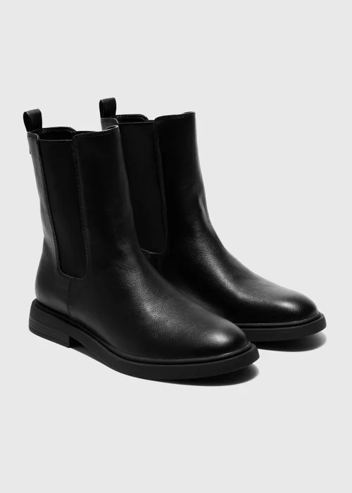 Black Faux Leather Chelsea Boots - 3 Image 3