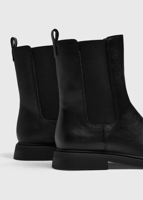 Black Faux Leather Chelsea Boots - 3 Image 2