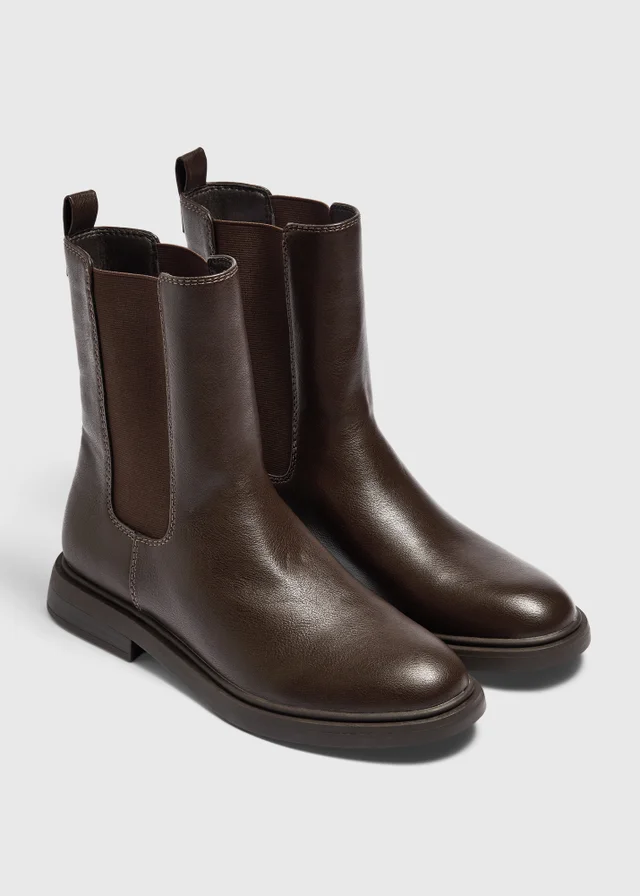 Chocolate Brown Chelsea Boots