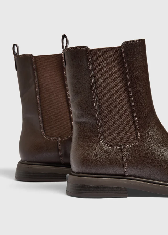 Chocolate Brown Chelsea Boots