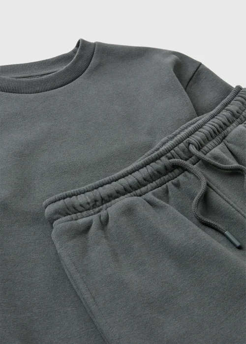 Boys Charcoal Sweatshirt & Jogging Bottom Set (7-15yrs) - 7 Yrs Image 2
