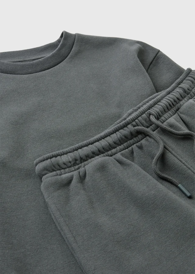 Boys Charcoal Sweatshirt & Jogging Bottom Set (7-15yrs)