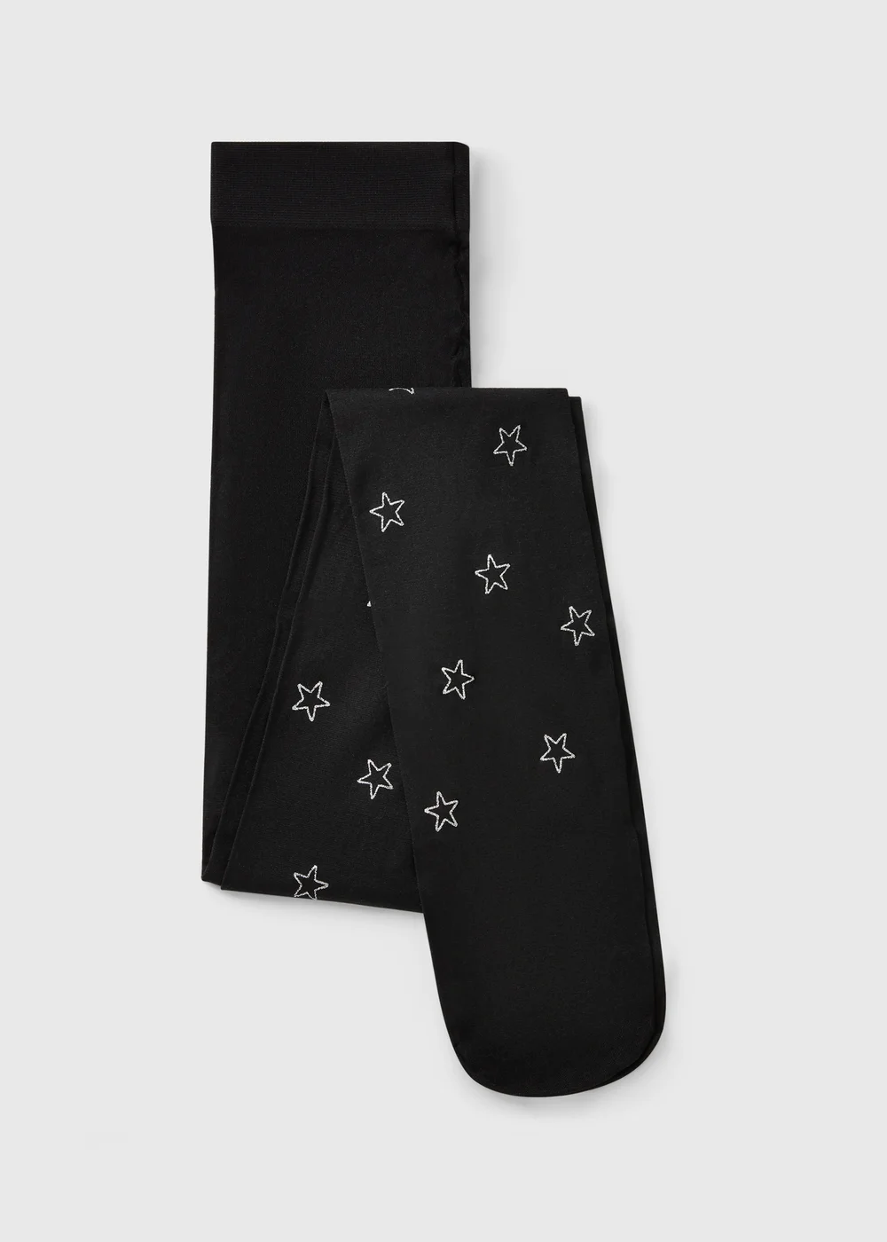 Girls Black Star Tights (2-13yrs) - 2-3 Yrs Image 1