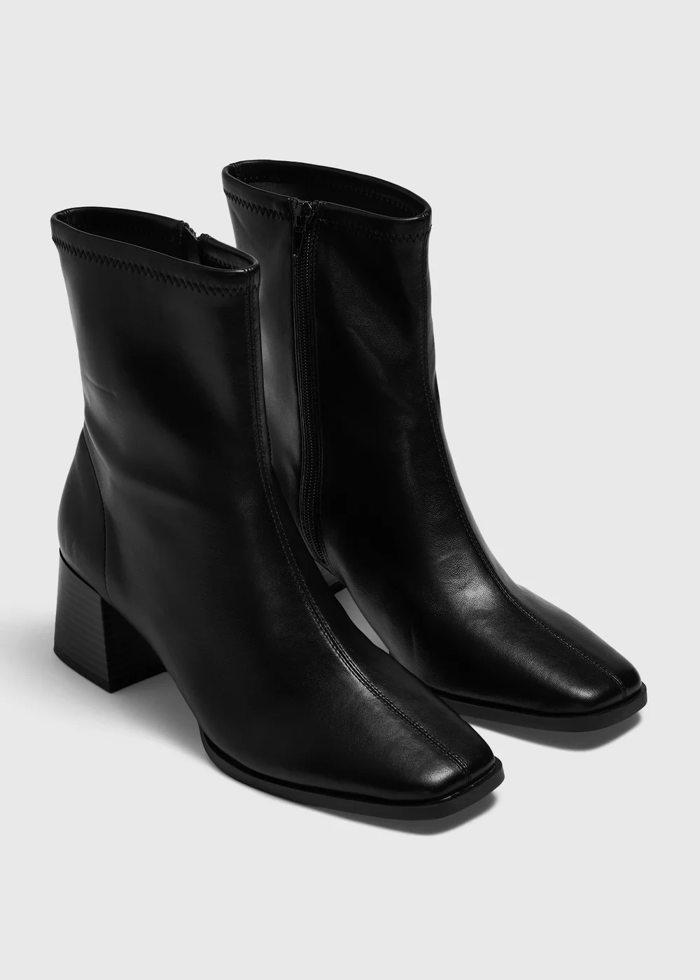 Black Sock Heeled Boot - 3 Image 1