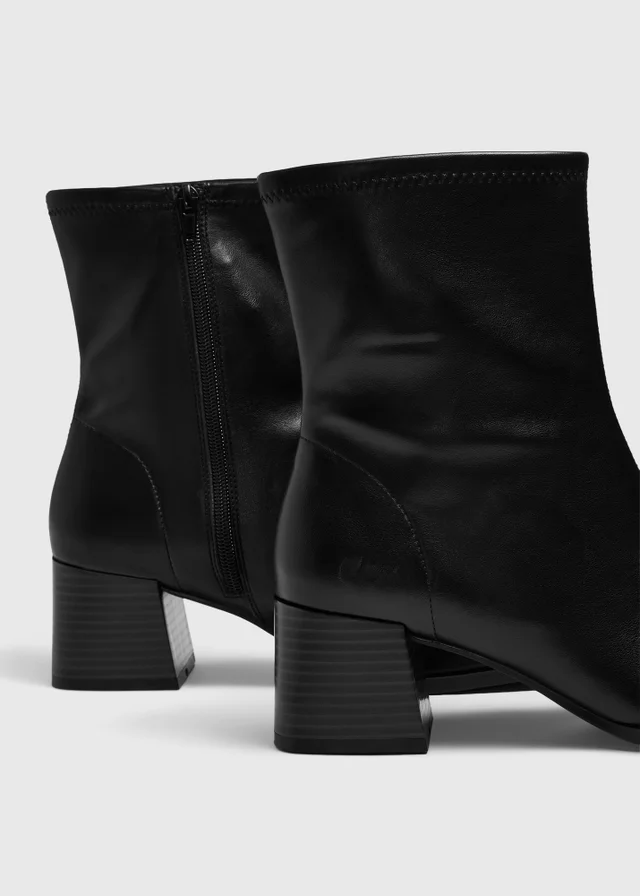 Black Sock Heeled Boot