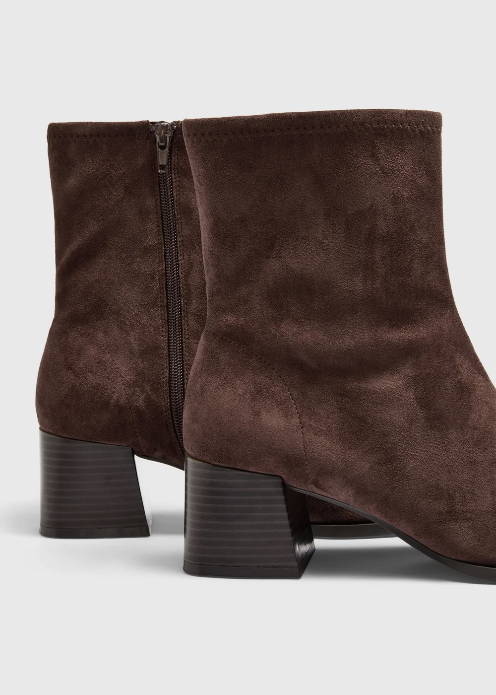 Brown Sock Heeled Boot - 3 Image 2