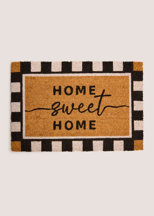 Brown Home Sweet Home Coir Doormat Image 1