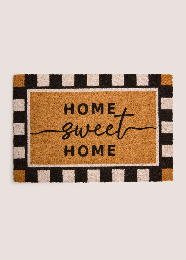 Brown Home Sweet Home Coir Doormat