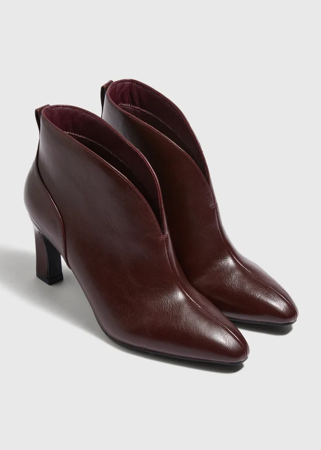 Burgundy Heeled Ankle Boot