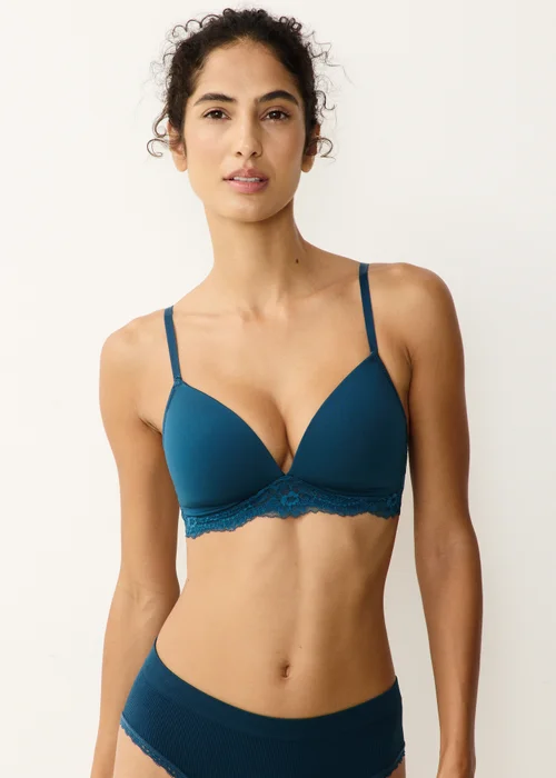 2 Pack Teel/Purple Padded Bras - 32A Image 2