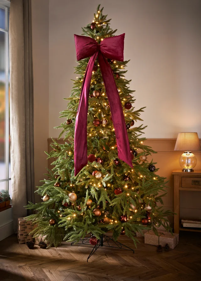 Burgundy Oversized Christmas Tree Bow