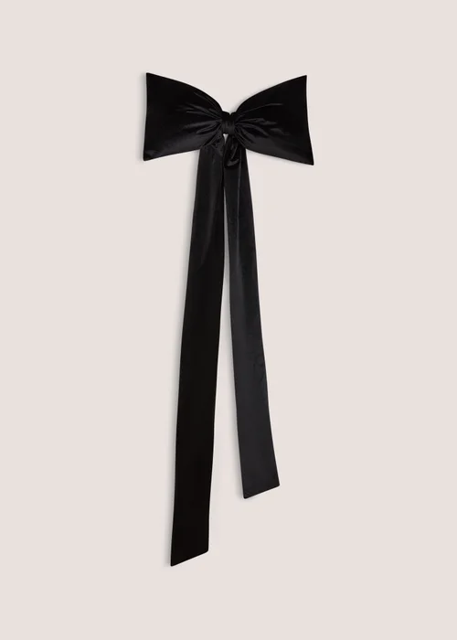 Black Oversized Christmas Tree Bow Image 1