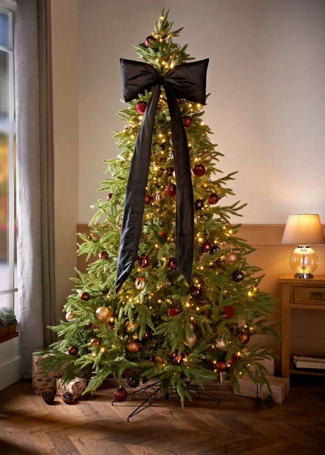 Black Oversized Christmas Tree Bow